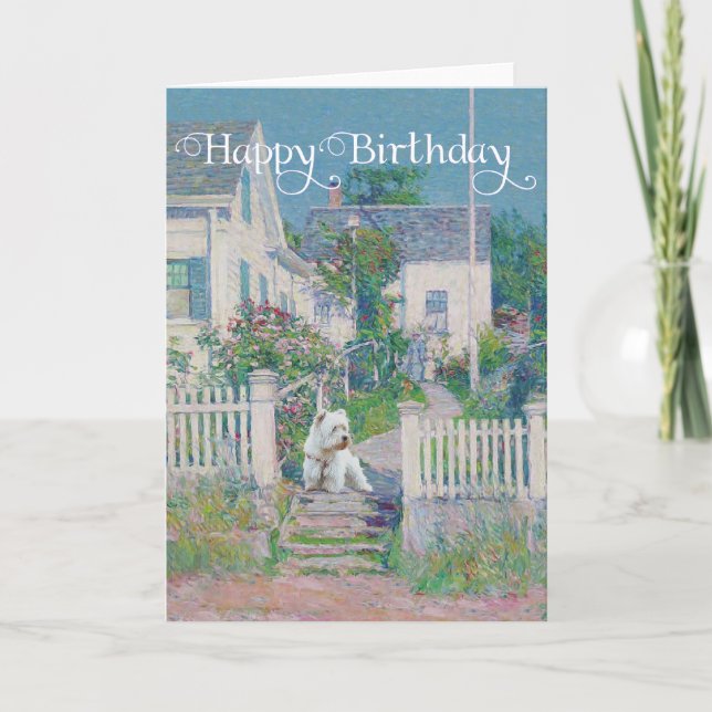 Cartão Westie na Guarda (Frente)