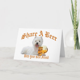 Cartão Westie Shares Beer