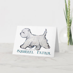 Cartão Westie Squirrel Patrol