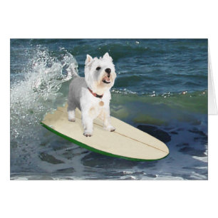 Cartão Westie Surfista