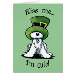 Cartão Westie Terrier Dog KISS ME Card