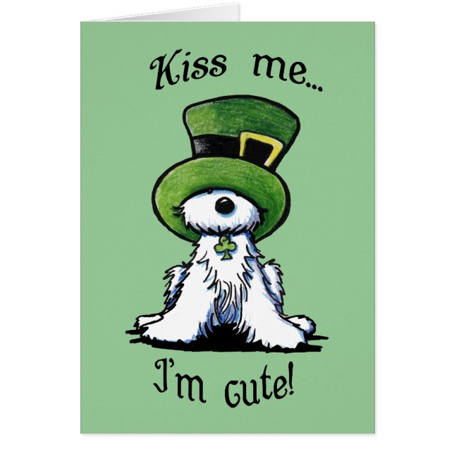Cartão Westie Terrier Dog KISS ME Card (Frente)