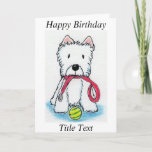 Cartão Westie walkies birthday card friend dad mum etc<br><div class="desc">I have created this lovely card using my colourful artwork. Text can be personalised on the front & inside. Please take a look at my matching items.</div>