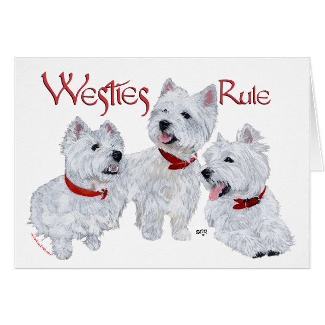 Cartão Westies Mandam! (Frente Horizontal)