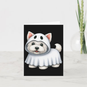 Cartão Westin Dog Halloween Figurume Fantasma Oeste Terri