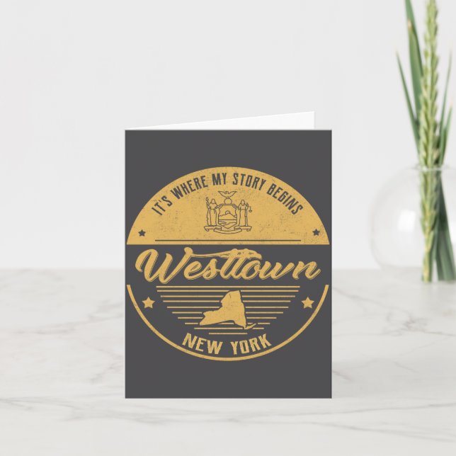 Cartão Westtown New York Its Where My Story Begins  (Frente)