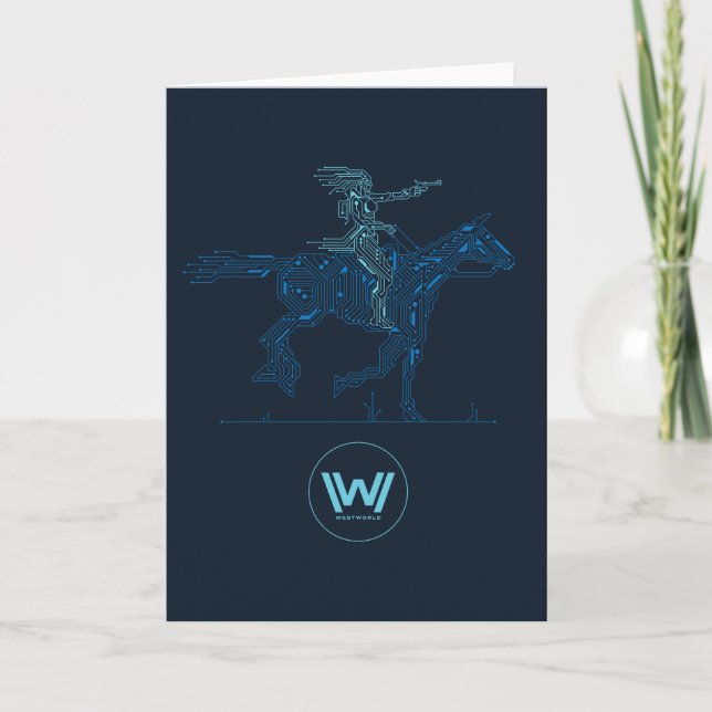 Cartão Westworld | Dolores Riding Horse Circuit Graphic (Frente)