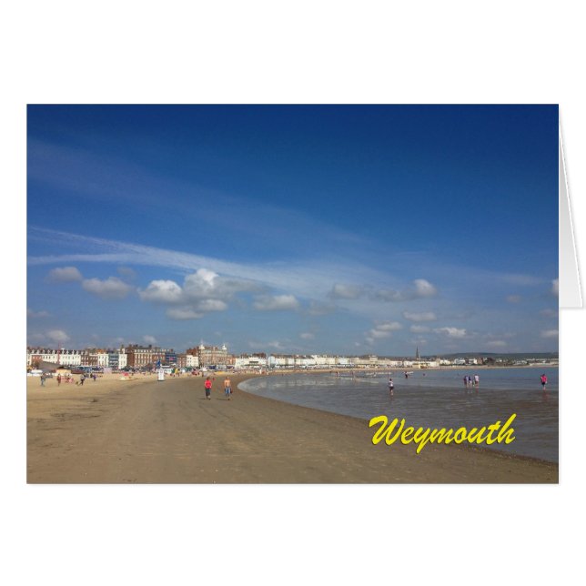 Cartão Weymouth Beach (Frente Horizontal)