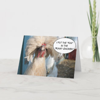Cartão Whacky Chicken Greeting Card