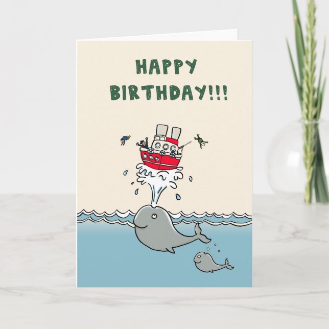 Cartão Whales Birthday Card (Frente)