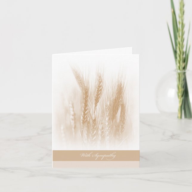 Cartão Wheat Sympathy Note Card (Frente)