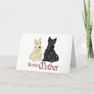 Cartão Wheaten & Black Scotties Mother's Day