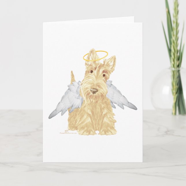 Cartão Wheaten Scottie Angel (Frente)