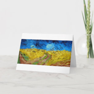 Cartão Wheatfield com Crows, Van Gogh