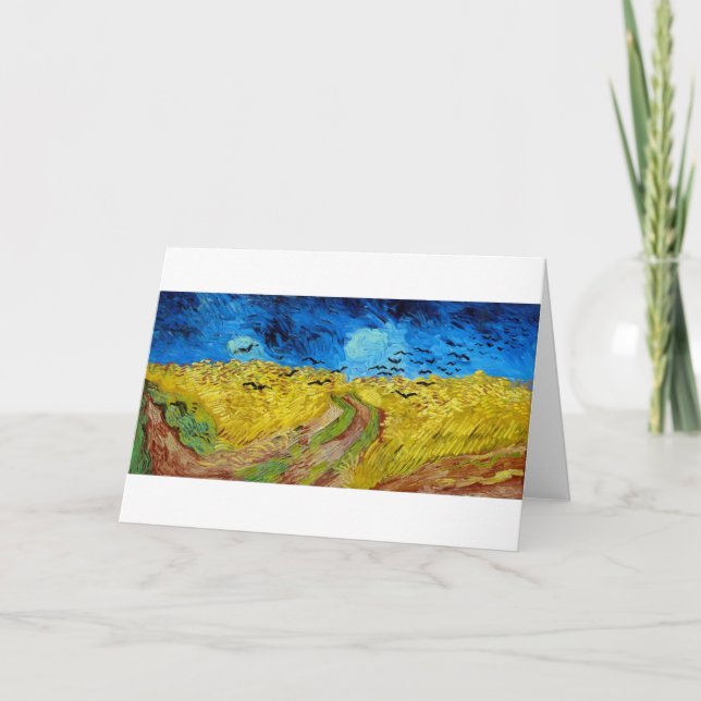 Cartão Wheatfield com Crows, Van Gogh (Frente)