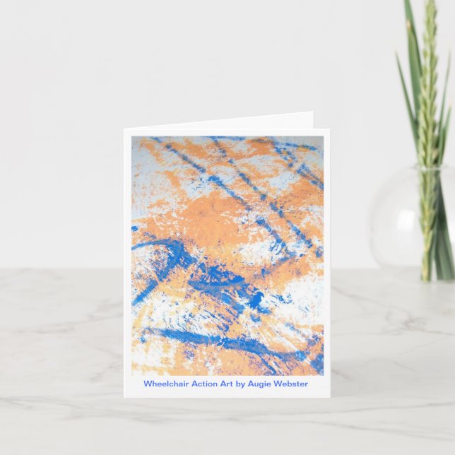 Cartão Wheelchair Action Art Notecards (Frente)