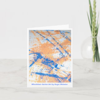 Cartão Wheelchair Action Art Notecards