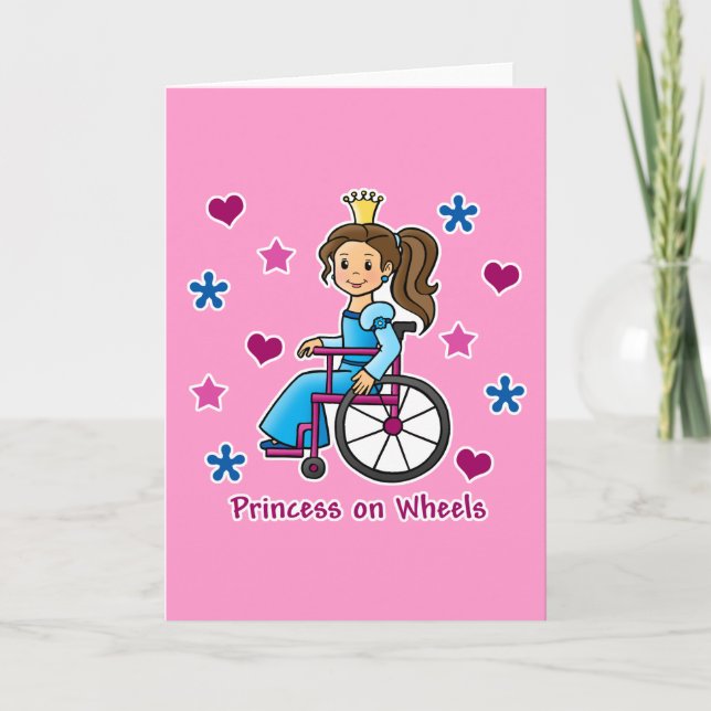 Cartão Wheelchair Princess (Frente)