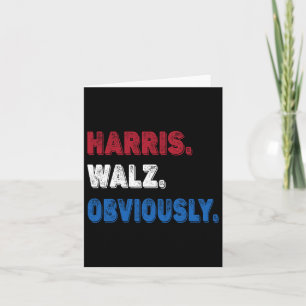 Cartão Wheimer Obviamente 2024 Harris Waltz 2024