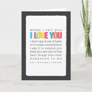 Cartão When I Tell You I Love You Blank Greeting Card