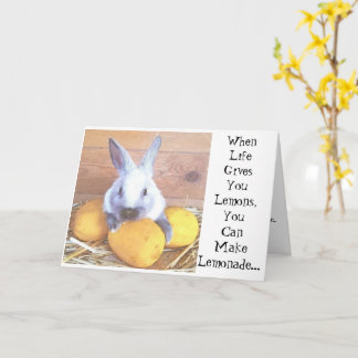 Cartão When Life Gives You Lemons Bunny Card
