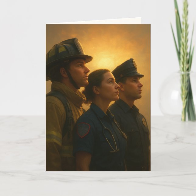 Cartão "Where Courage Stands United" Sympathy (Frente)