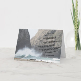 Cartão Where is God? Poem Inspirational Blank Card