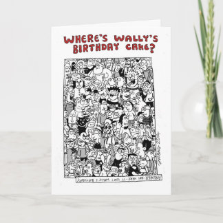 Cartão Where's Wally's Birthday Cake Card