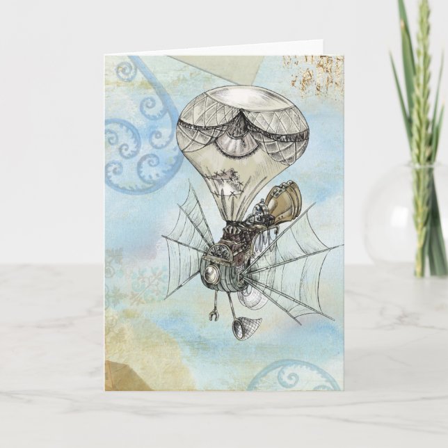 Cartão Whimiscal Steampunk Greeting Cards (Frente)