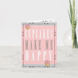Cartão Whimsical Cupcake Birthday Card