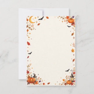 Cartão Whimsical Halloween Witch & Friends Greeting Card