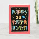 Cartão Whimsical Happy 30st Birthday-Funny Card<br><div class="desc">SEE ANOTHER ZIGGLETS 30TH BIRTHDAY CARD BELOW UNDER "READ MORE". :.</div>