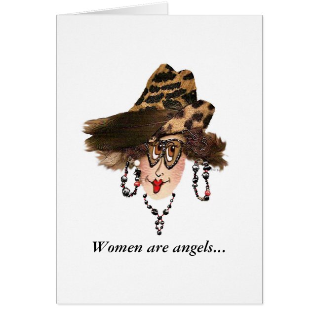 Cartão Whimsical Lady Angel Card (Frente)