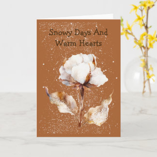 Cartão Whimsical Winter Wishes Snowy Greeting Card