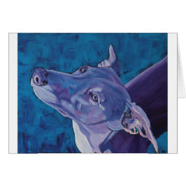 Cartão Whippet azul