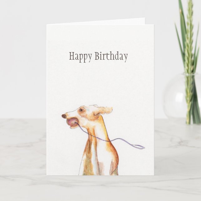 Cartão 'Whippet' birthday card (Frente)