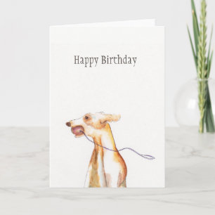 Cartão 'Whippet' birthday card