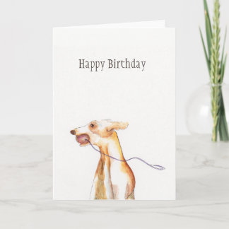 Cartão 'Whippet' birthday card