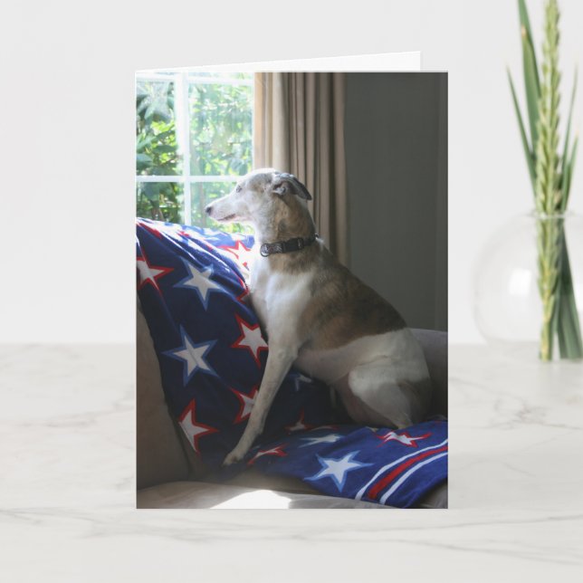 Cartão Whippet "Missing You" Greeting Card (Frente)