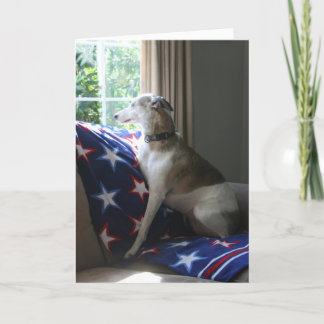 Cartão Whippet "Missing You" Greeting Card
