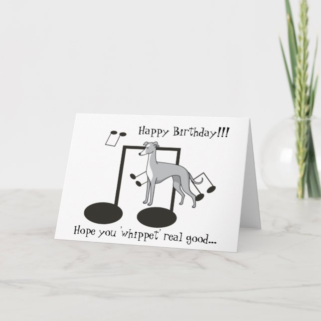 Cartão Whippet Pun - Greeting Card (Frente)