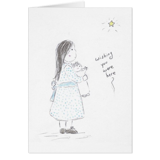 Cartão Whishing em uma estrela (Frente)