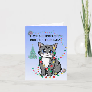 Cartão Whisker Festive Wishes Folded Greeting Card