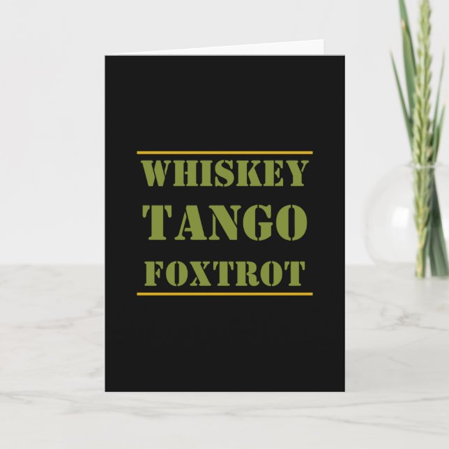 Cartão Whiskey Tango Foxtrot WTF (Frente)