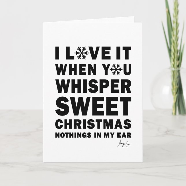 Cartão Whisper Sweet Nothings Holiday Christmas Card (Frente)