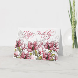 Cartão Whispering Magnolia Birthday Card