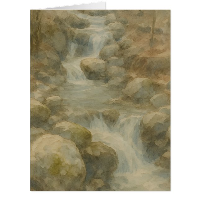 Cartão Whispers of the Stream (Frente)