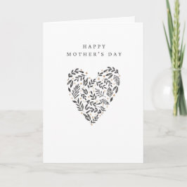 Cartão White Aesthetic Mother's Day Greeting Card