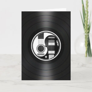 Cartão White and Black Yin Yang Guitars Vinyl Graphic