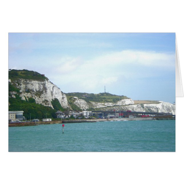 Cartão White Cliffs of Dover, Inglaterra (Frente Horizontal)